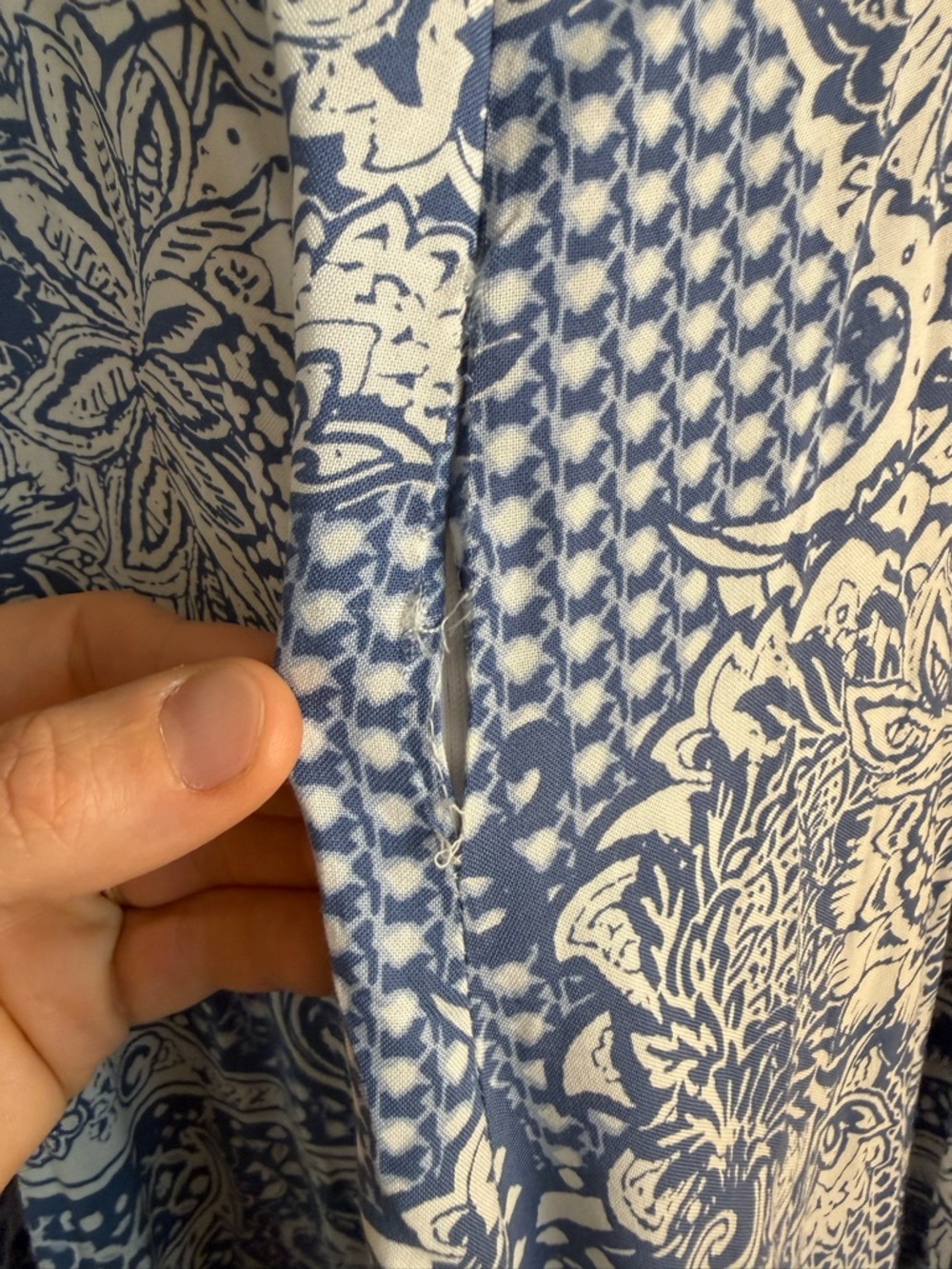 MSK Blue & White Paisley High-Low Romper - Picture 8 of 8